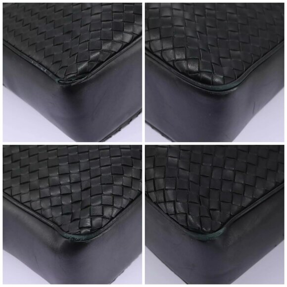 BOTTEGA VENETA INTRECCIATO Hand Bag Leather Black Auth - Picture 16 of 16